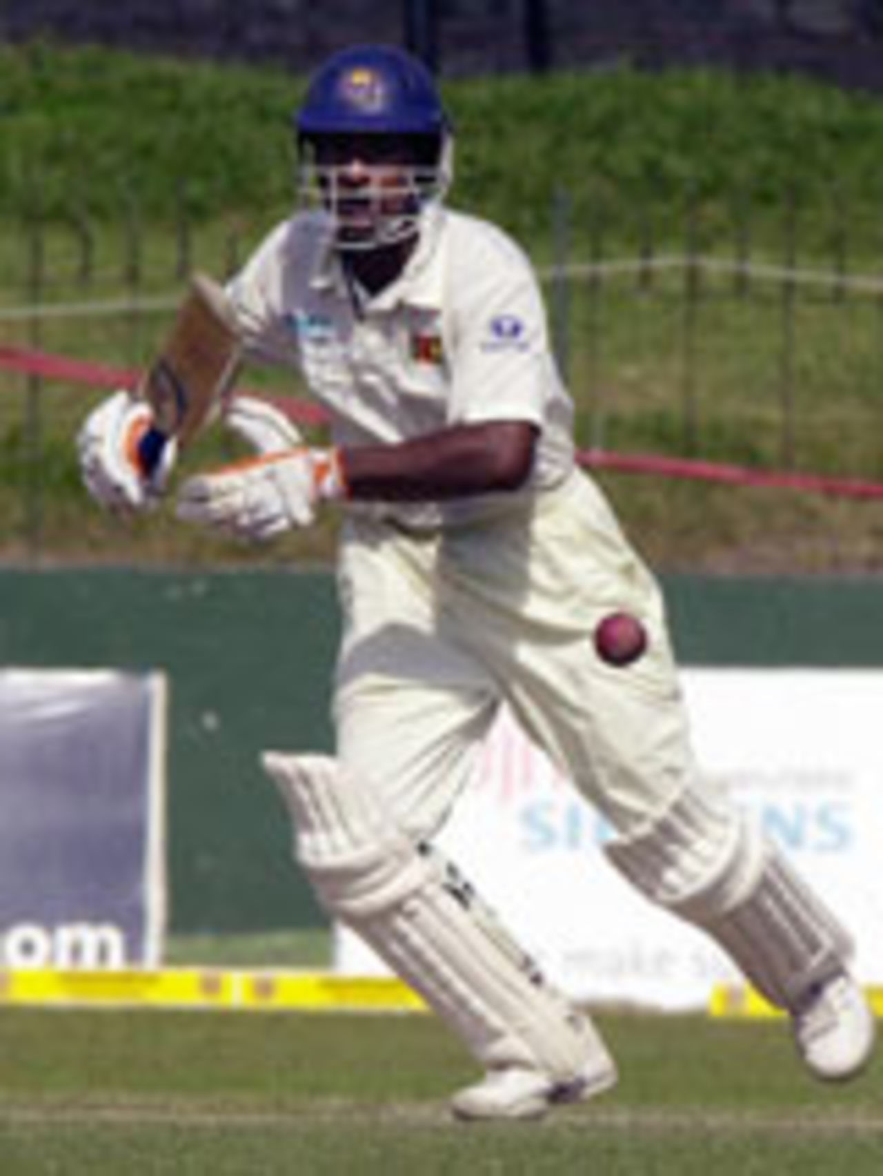 Kumar Sangakkara on the attack, Sri Lanka v South Africa, 2nd Test, Colombo, August 11, 2004