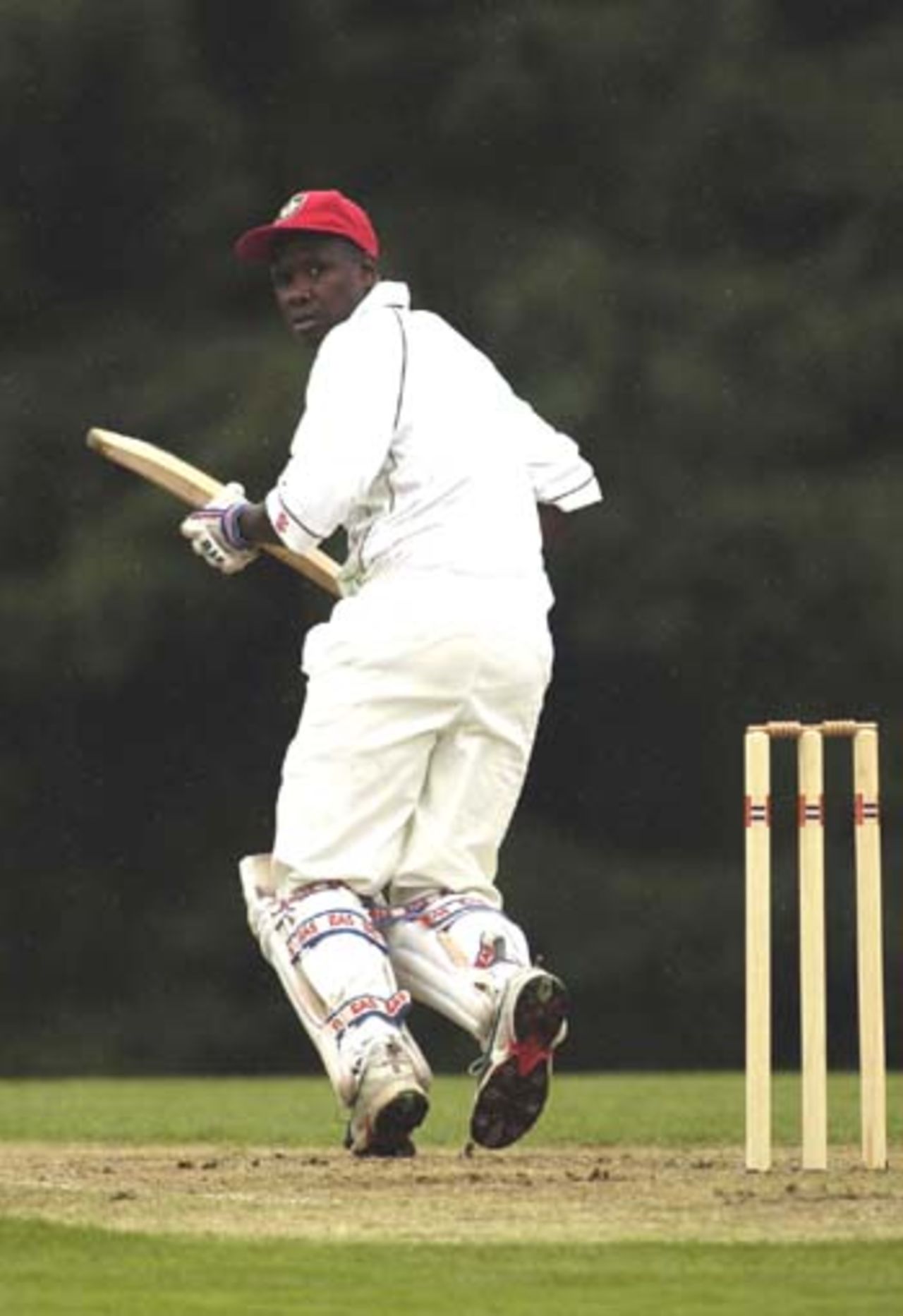 Desmond Chumney glances to leg in his entertaining innings of 31 in 47 balls