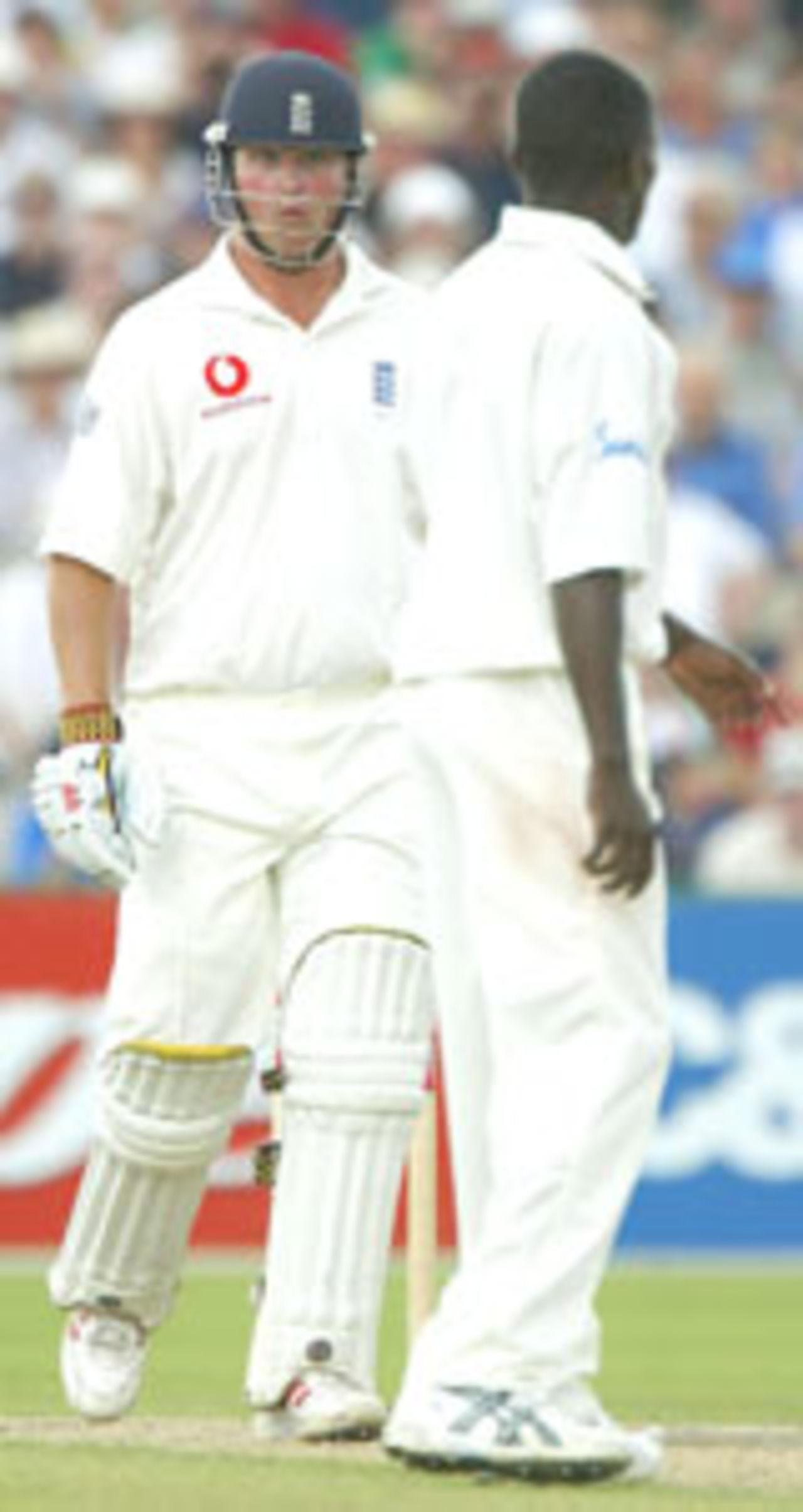 Robert Key's comeback after some words from Fidel Edwards, England v West Indies, 3rd Test, Old Trafford, August 16 2004