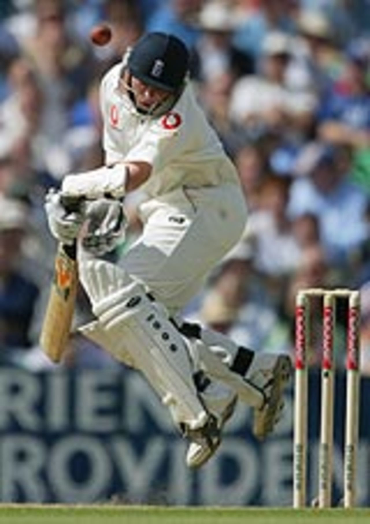 Ian Bell takes a painful blow to the shoulder, as he makes his debut in the fourth Test at The Oval, England v West Indies, 4th Test, August 19, 2004