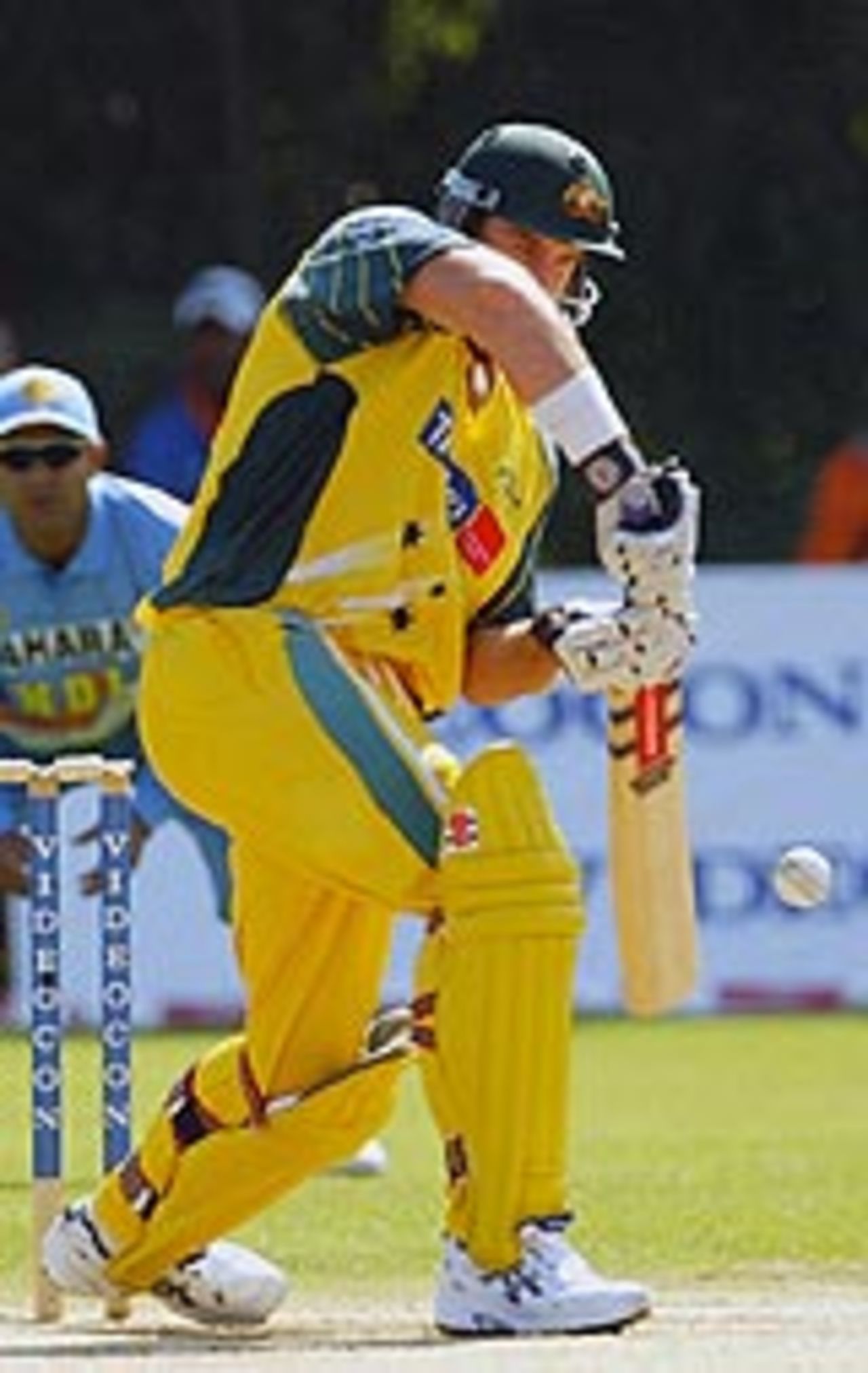 Matthew Hayden hitting out, Australia v India, Videocon Cup, 2nd one-day international, Amstelveen, August 23, 2004