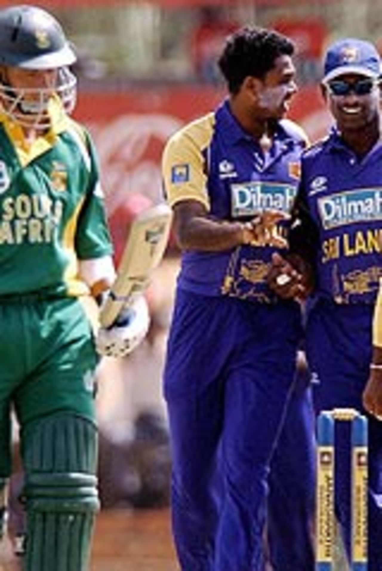 Herschelle Gibbs throws away his wicket after his aggressive 27, Sri Lanka v South Africa, 4th ODI, Dambulla, August 28, 2004