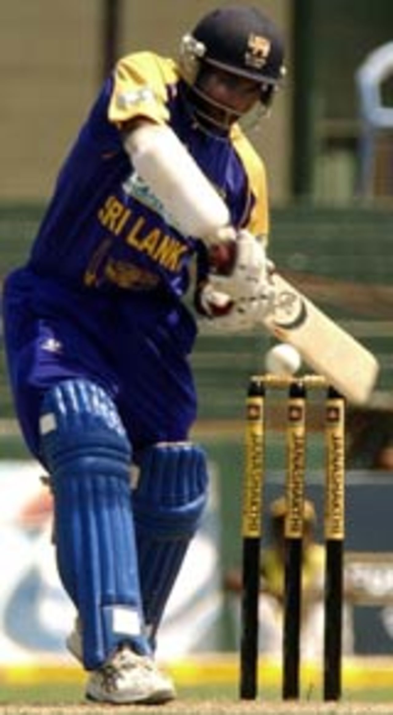 Sanath Jayasuriya drives, South Africa v Sri Lanka, 5th ODI, Colombo, August 31, 2004