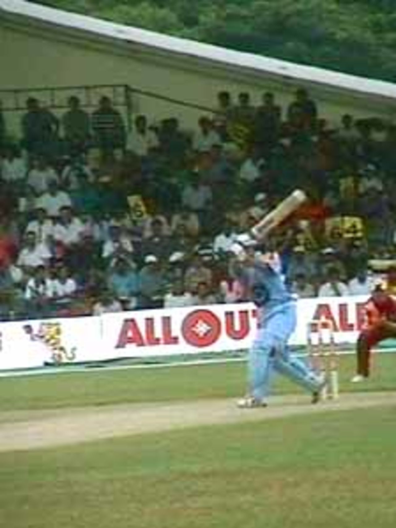 Tendulkar drives imperiously through the covers, India v Zimbabwe (2nd ODI), Coca-Cola Singapore Challenge, 1999-2000, Kallang Ground, Singapore, 4 Sep 1999