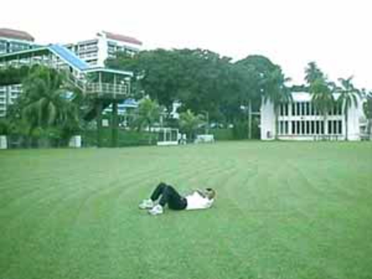 Dravid working out at CSC Grounds, Coca-Cola Singapore Challenge, 1999-2000, Singapore.