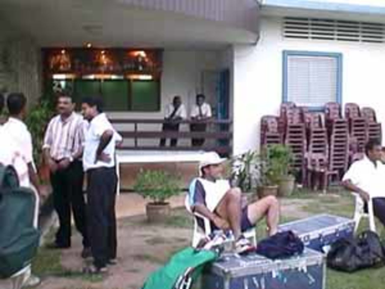 Ganguly in a relaxed mood, Coca-Cola Singapore Challenge, 1999-2000, Kallang Ground, Singapore.