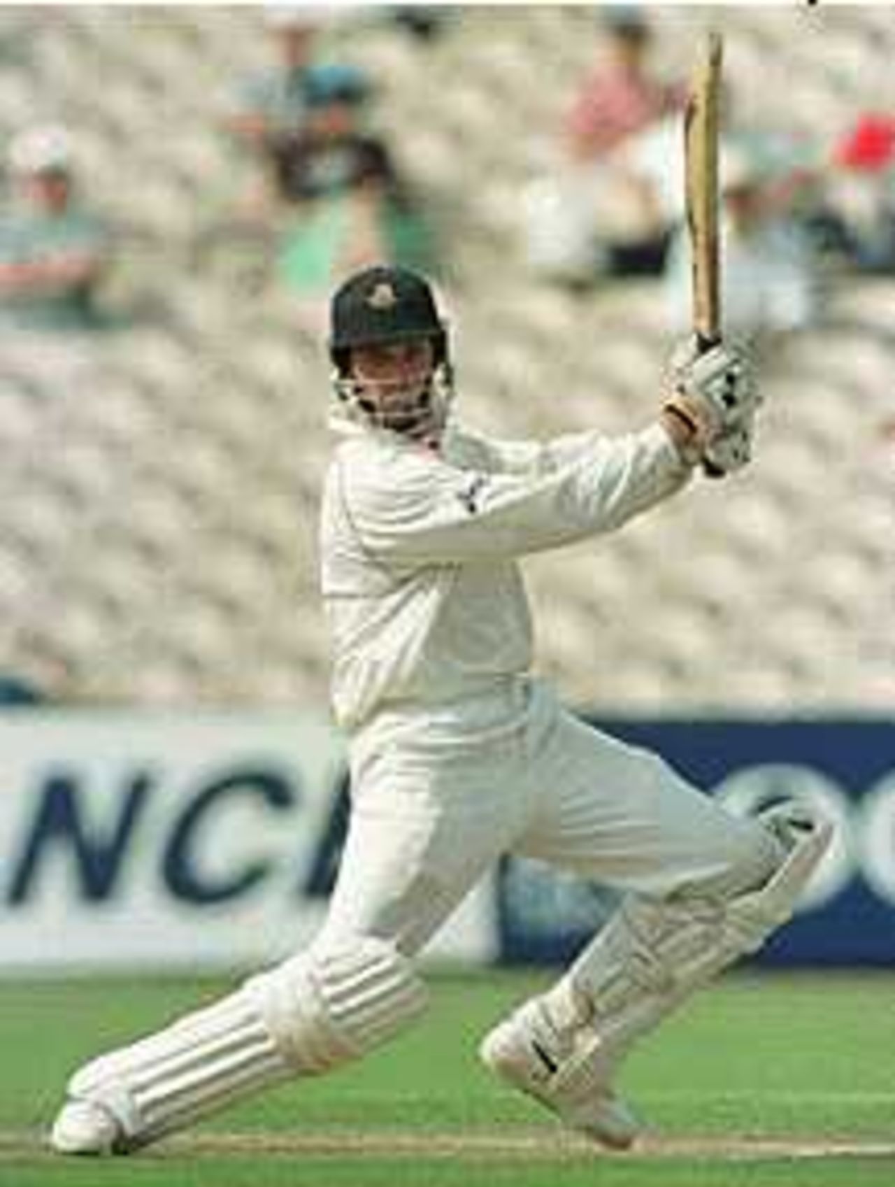 John Crawley with an off drive, County Championship, Lancashire v Durham, 1-4 September 1999
