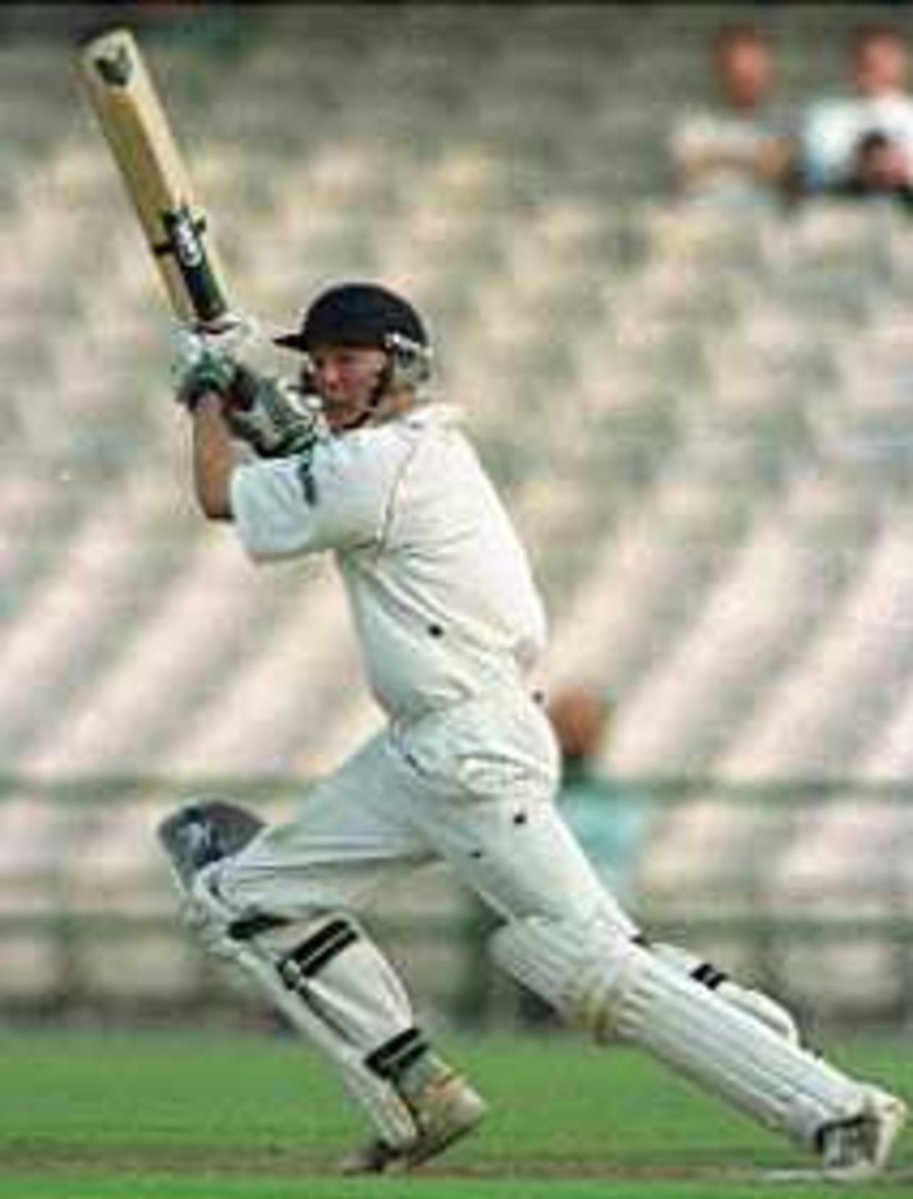 Chris Schofield in batting action, County Championship, Lancashire v Durham, 1-4 September 1999