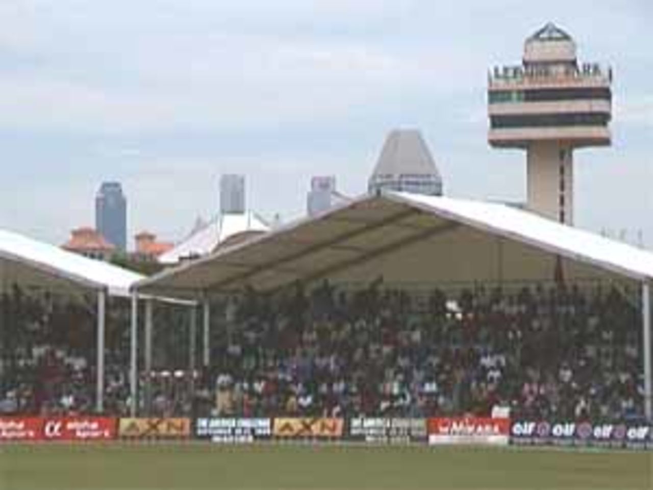 A view of the crowds at the Kallang Ground, India v West Indies (3rd ODI), Coca-Cola Singapore Challenge, 1999-2000, Kallang Ground, Singapore, 5 Sep 1999.