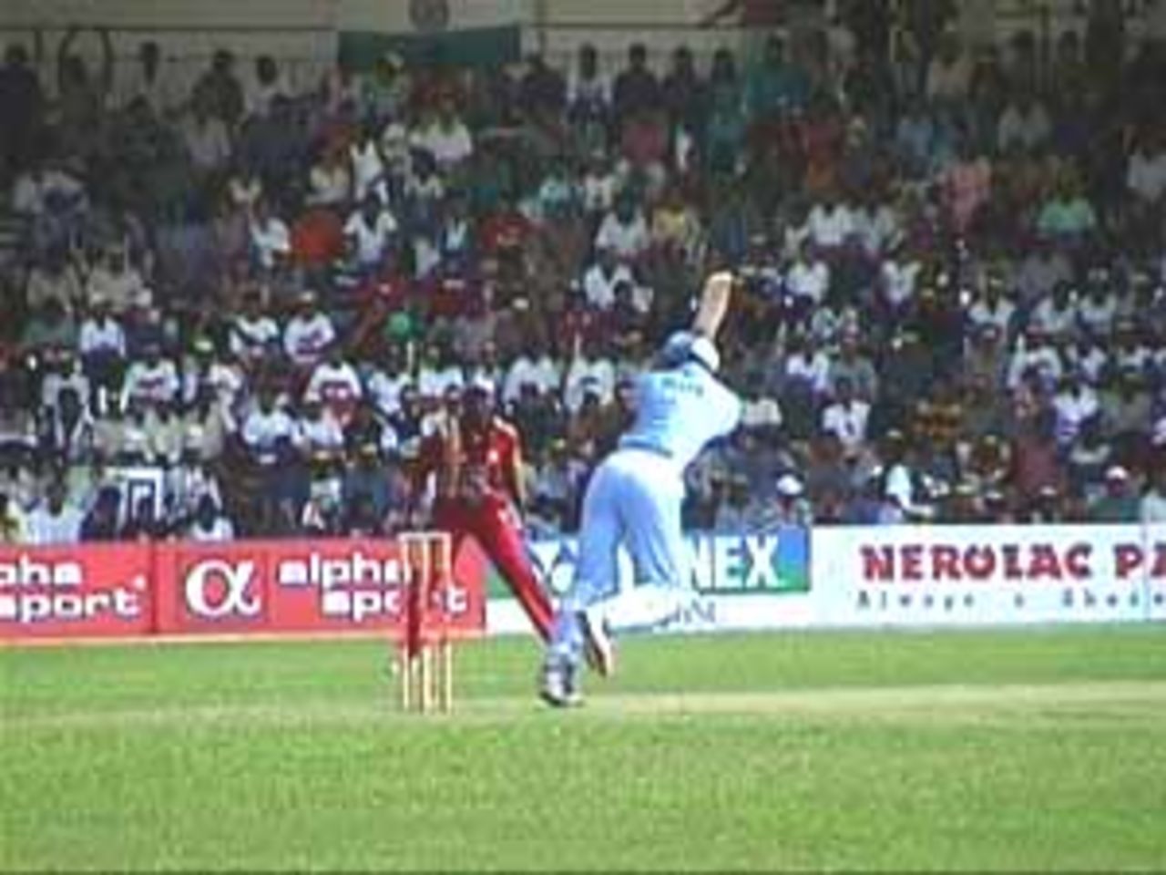 Dravid executes his trademark shot, India v West Indies (3rd ODI), Coca-Cola Singapore Challenge, 1999-2000, Kallang Ground, Singapore, 5 Sep 1999.