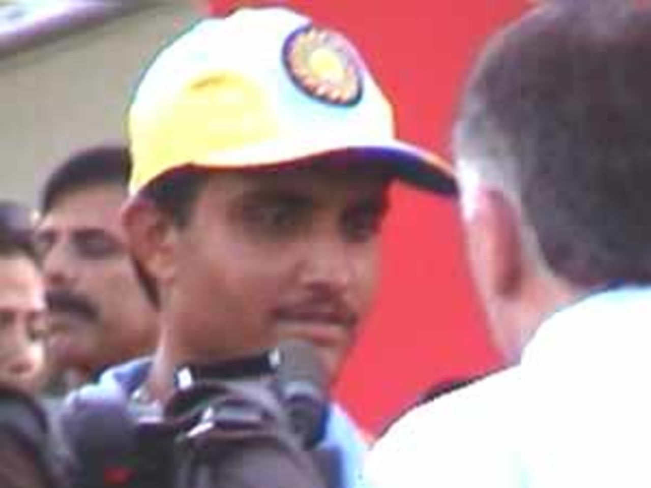 The newly appointed Captain, Saurav Ganguly speaks to Ian Chappell