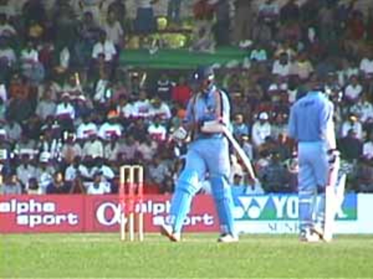 Rahul Dravid departs, India v West Indies (3rd ODI), Coca-Cola Singapore Challenge, 1999-2000, Kallang Ground, Singapore, 5 Sep 1999.