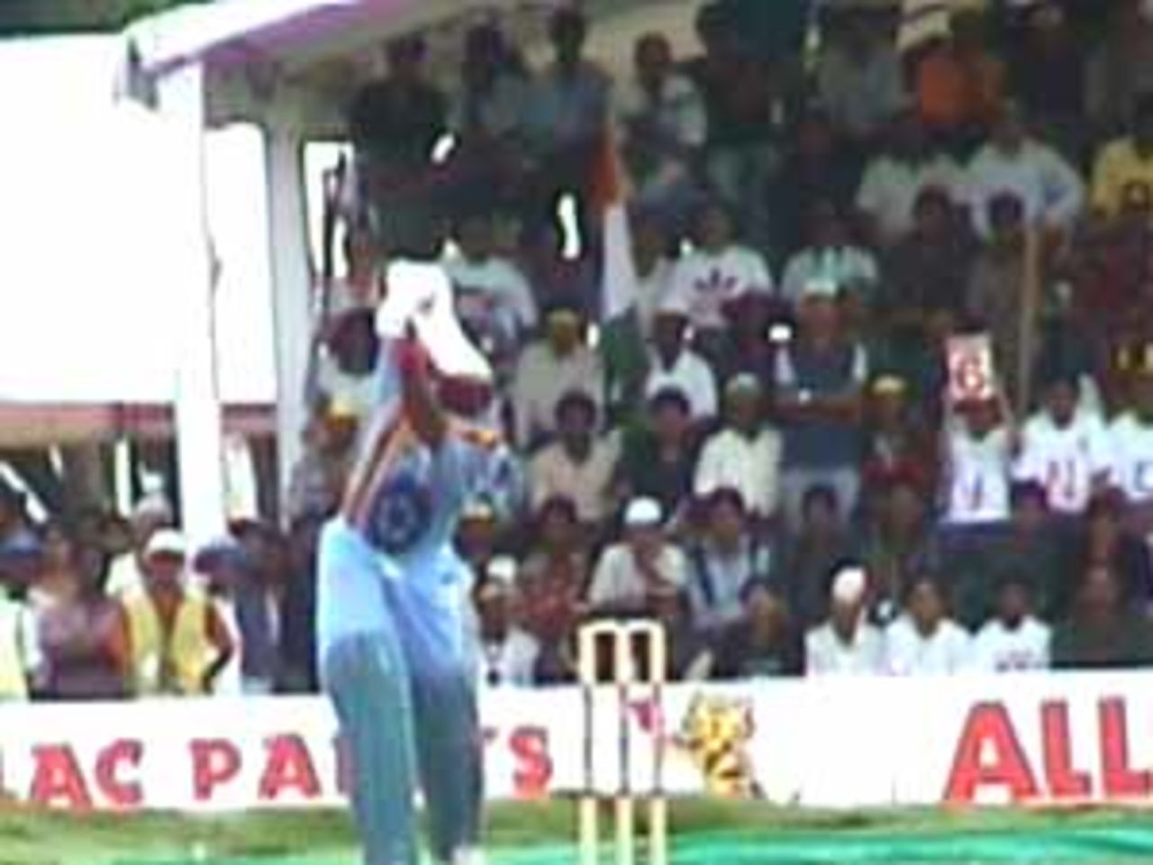 Kambli drives through the off-side, India v West Indies (3rd ODI), Coca-Cola Singapore Challenge, 1999-2000, Kallang Ground, Singapore, 5 Sep 1999.