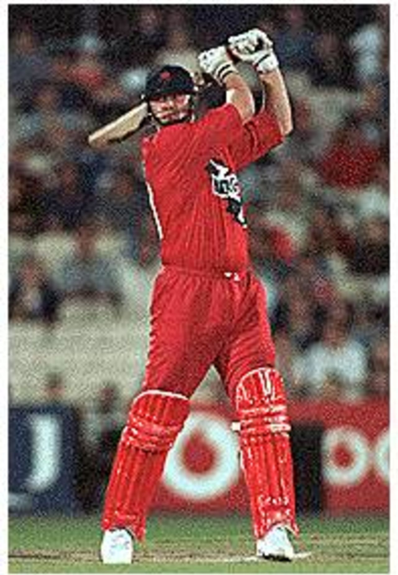 Andrew Flintoff in battig action, National League, Lancashire v Hampshire, 6 September 1999