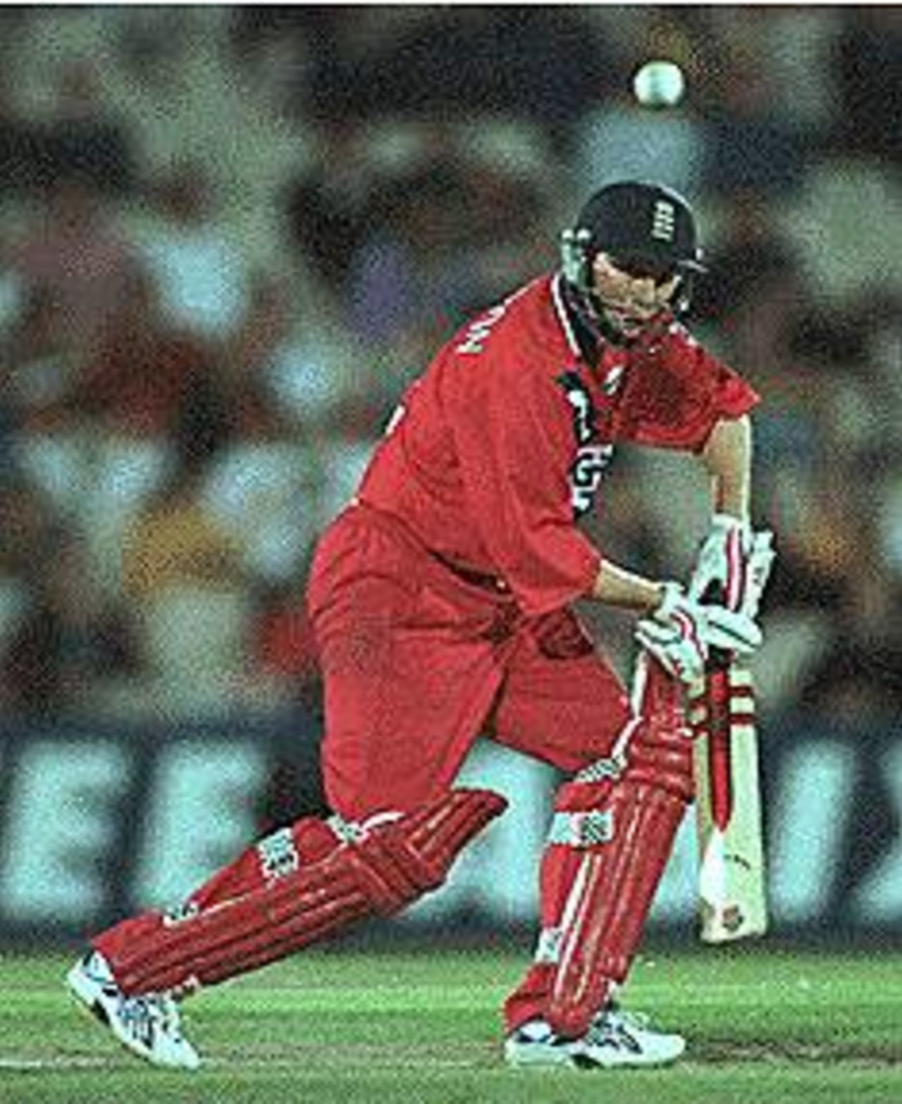 Michael Atherton on his way to 55, National League, Lancashire v Hampshire, 6 September 1999