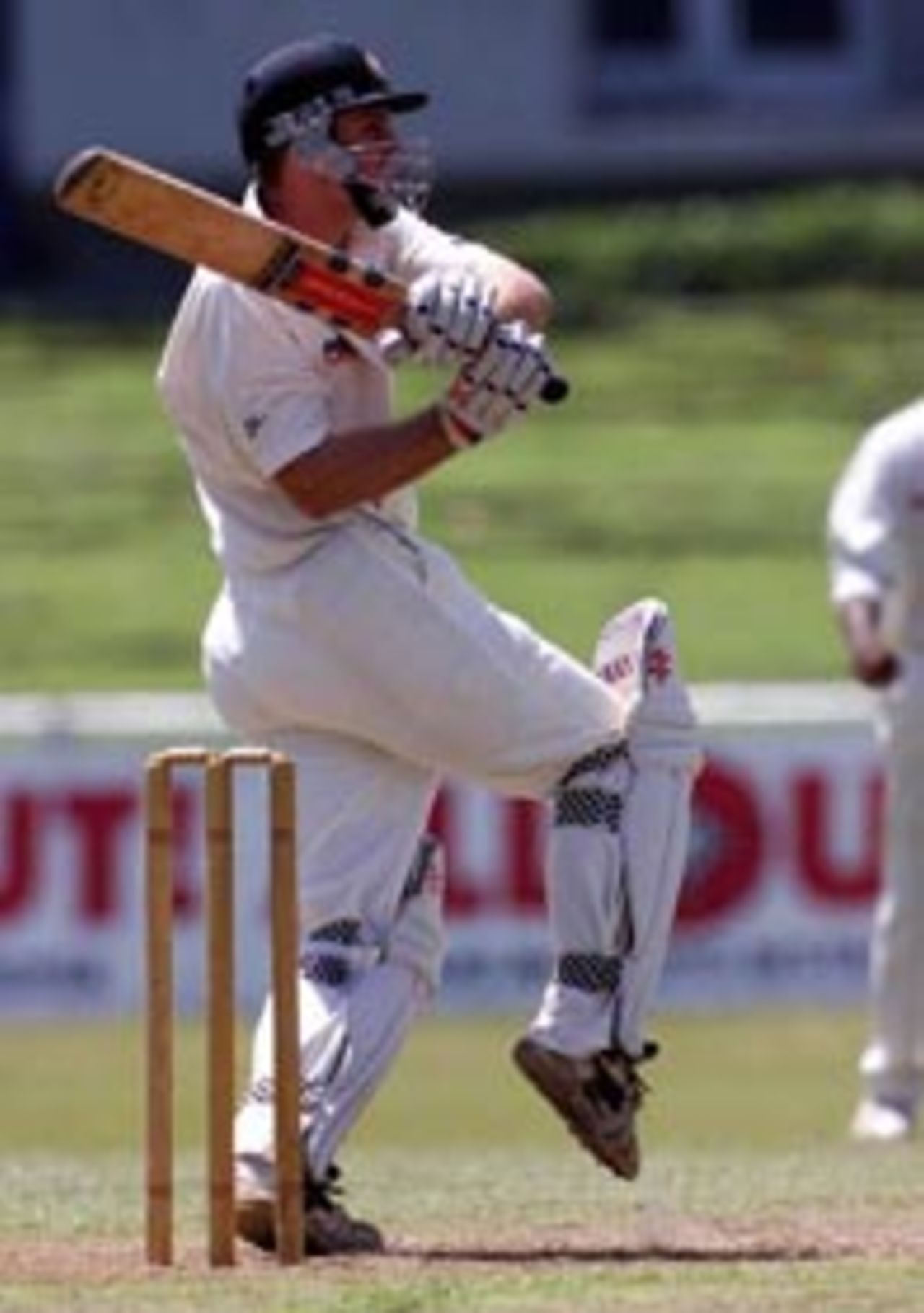17 Sep 1999: Simon Katich, making his first class debut for Australia, on the attack, during day one of the Tour match between the Sri Lanka Board XI and Australia at Colombo Cricket Club, Colombo, Sri Lanka.