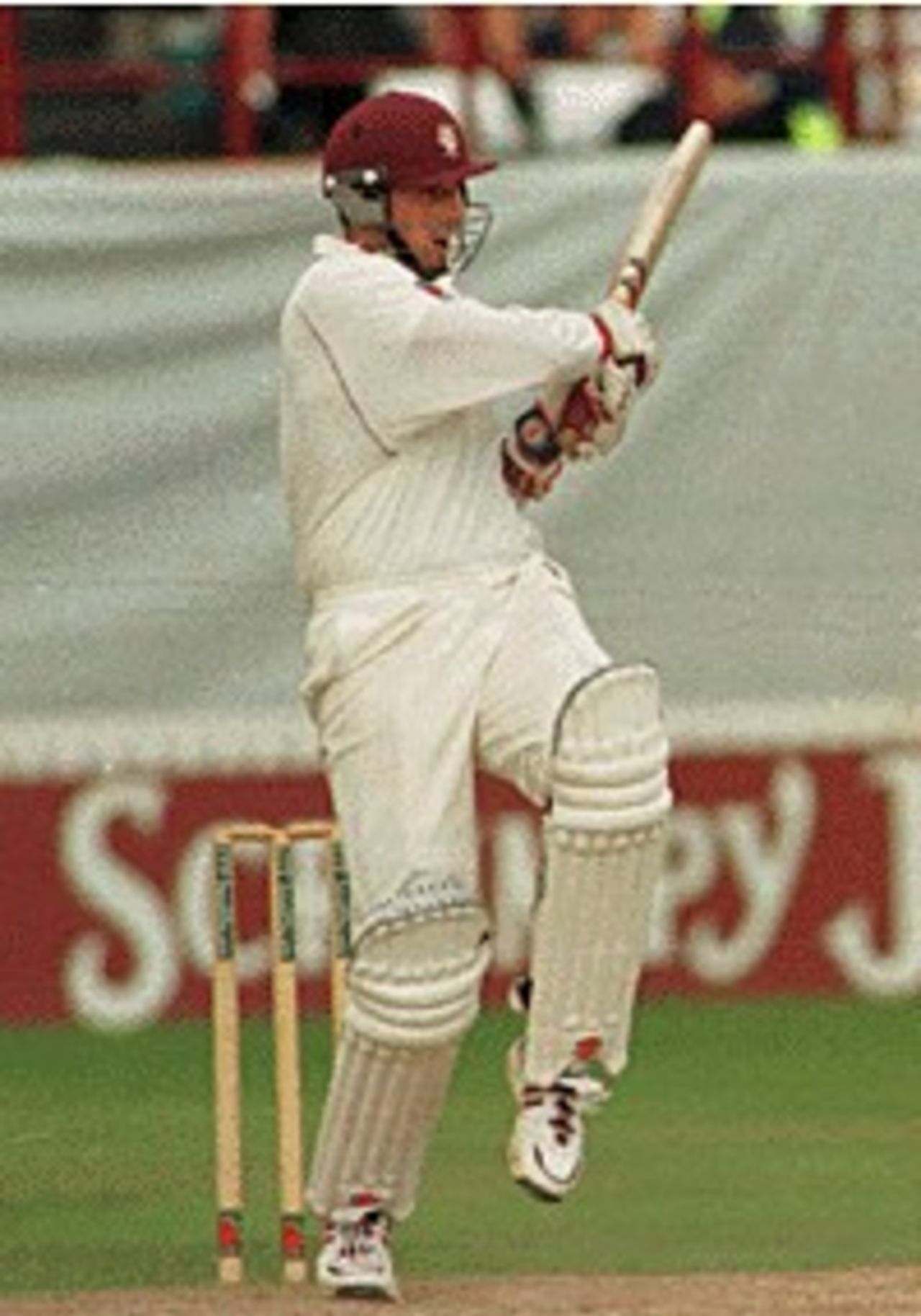 Graham Rose in batting action, County Championship, Lancashire v Somerset, 15-18 September 1999