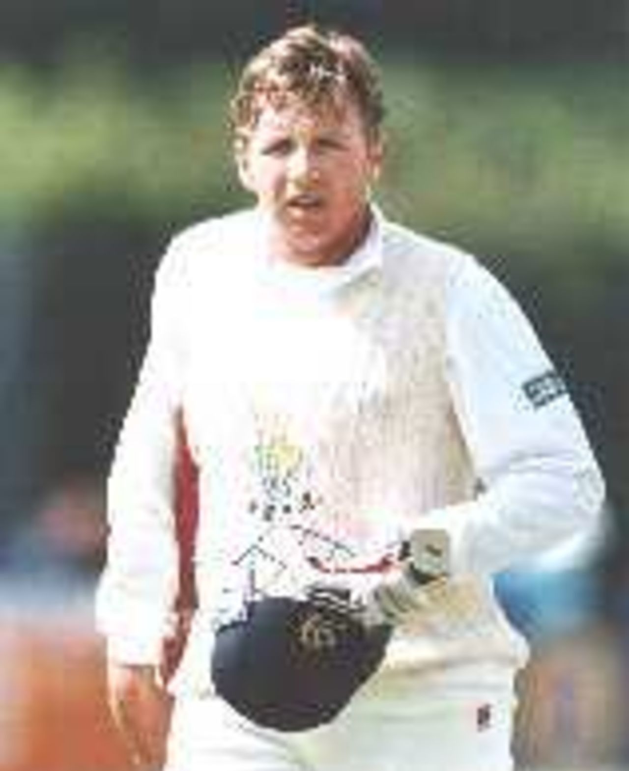 The end of an innings in the Benson and Hedges Cup match against Middlesex at Cardiff in 1995
