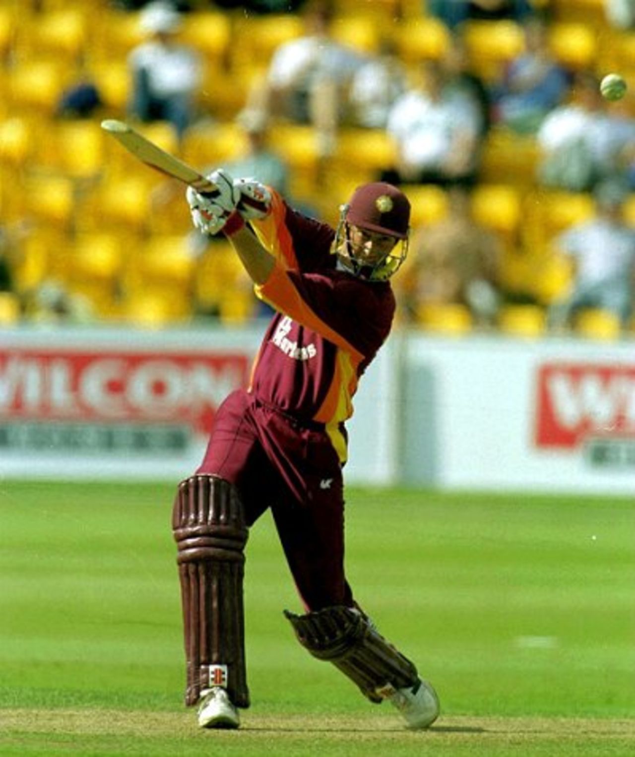 3 Sep 2000: Tony Penberthy of Northamptonshire Steelbacks hits out during the Norwich Union NCL match between Northmaptonshire Steelbacks and the Kent Spitfires at Northampton.