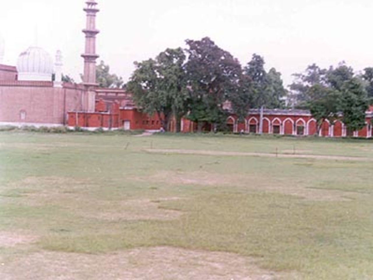 The Aligarh Muslim University Ground with the colonial buildings as the backdrop