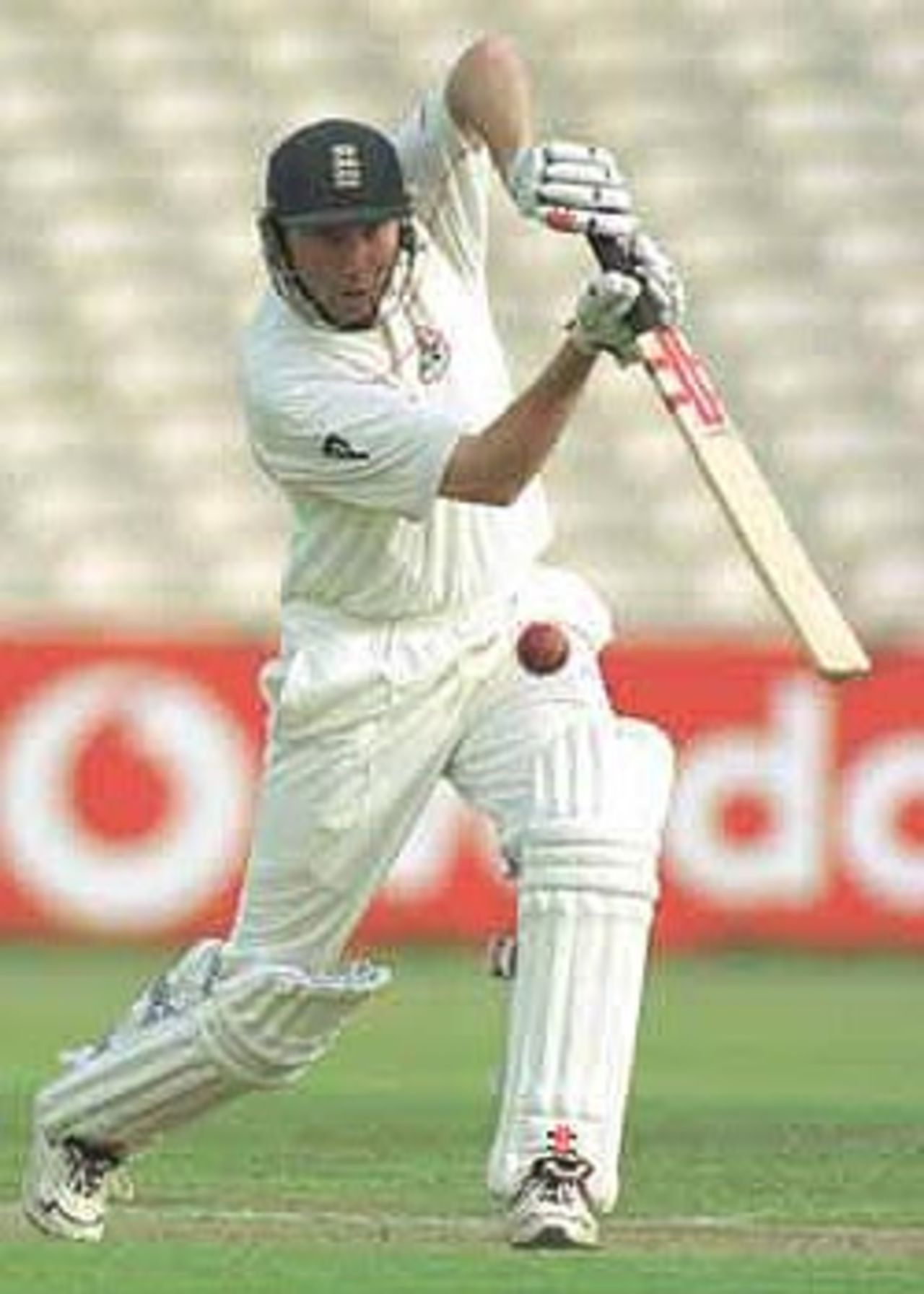 Mike Atherton off drives on his way to 54 not out, PPP healthcare County Championship Division One, 2000, Lancashire v Somerset, Old Trafford, Manchester, 08-10 September 2000 (Day 1).
