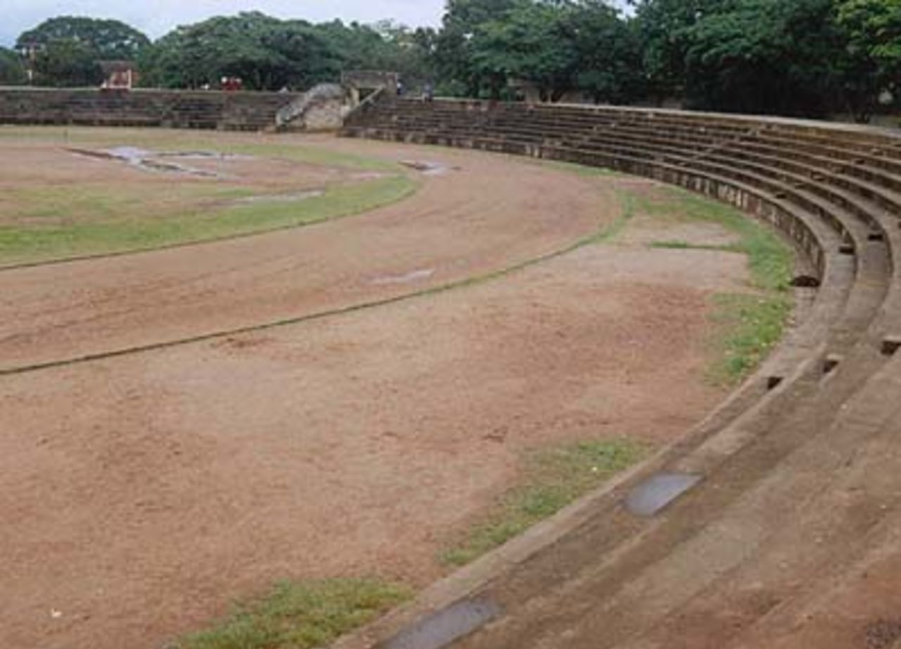 The stands at the RN Shetty Stadium in Dharwar