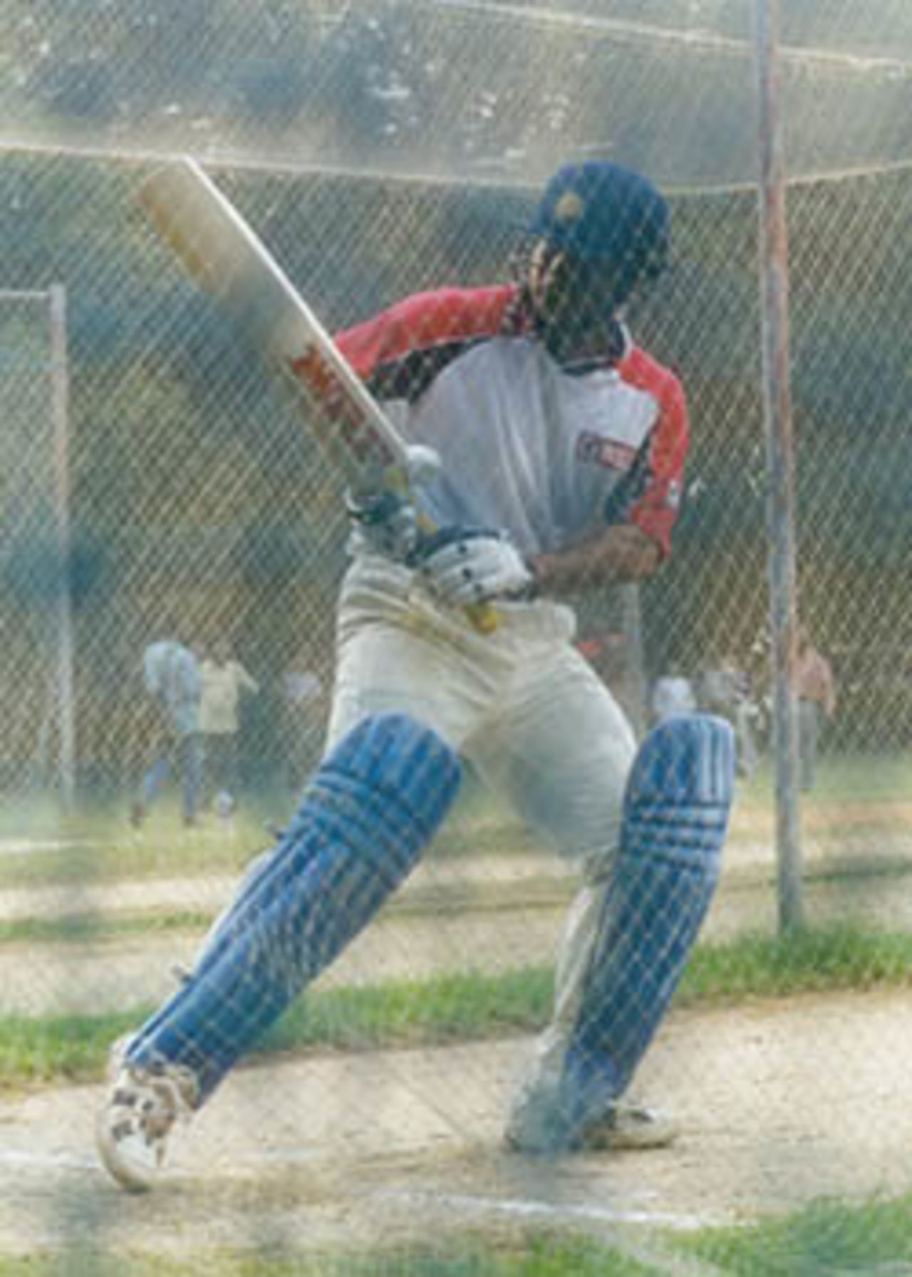 Tendulkar in action at the nets in the MRF pace foundation, MRF Pace Foundation, Chennai, 14 Sep 2000.