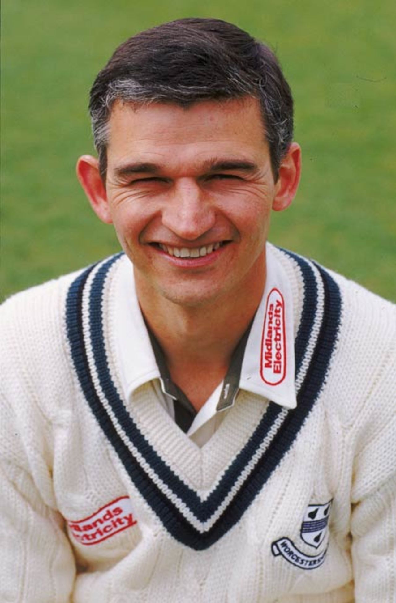 14 Apr 2000: Portrait of David Leatherdale taken during a Worcestershire County Cricket Club photocall at New Road in Worcester, England.