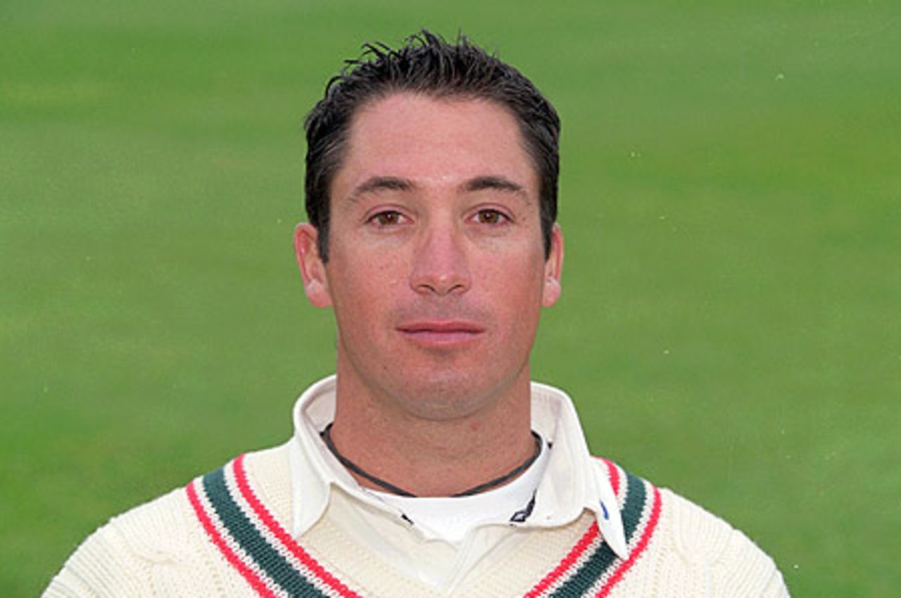 12 Apr 2000: Portrait of Billy Stelling taken during a Leicestershire County Cricket Club photocall at Grace Road in Leicester, England.