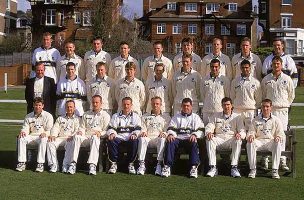 6 Apr 2000: The Sussex CCC squad at Hove in East Sussex, England.