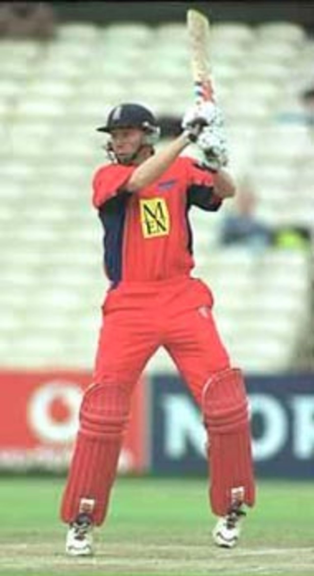 Mike Atherton plays a classic square cut. National League Division One 2000, Lancashire v Sussex, Old Trafford, Manchester 17 Sep 2000