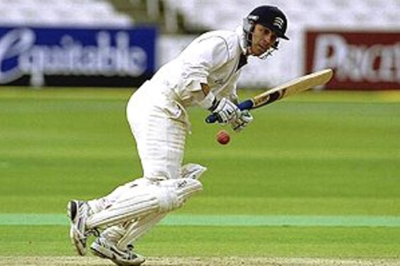 21 Jun 2000: Justin Langer of Middlesex on his way to 100 runs against Nottinghamshire during the Third Round of the Natwest Trophy at Lord's in London. Langer was run out for 100 following a delivery from Paul Franks.