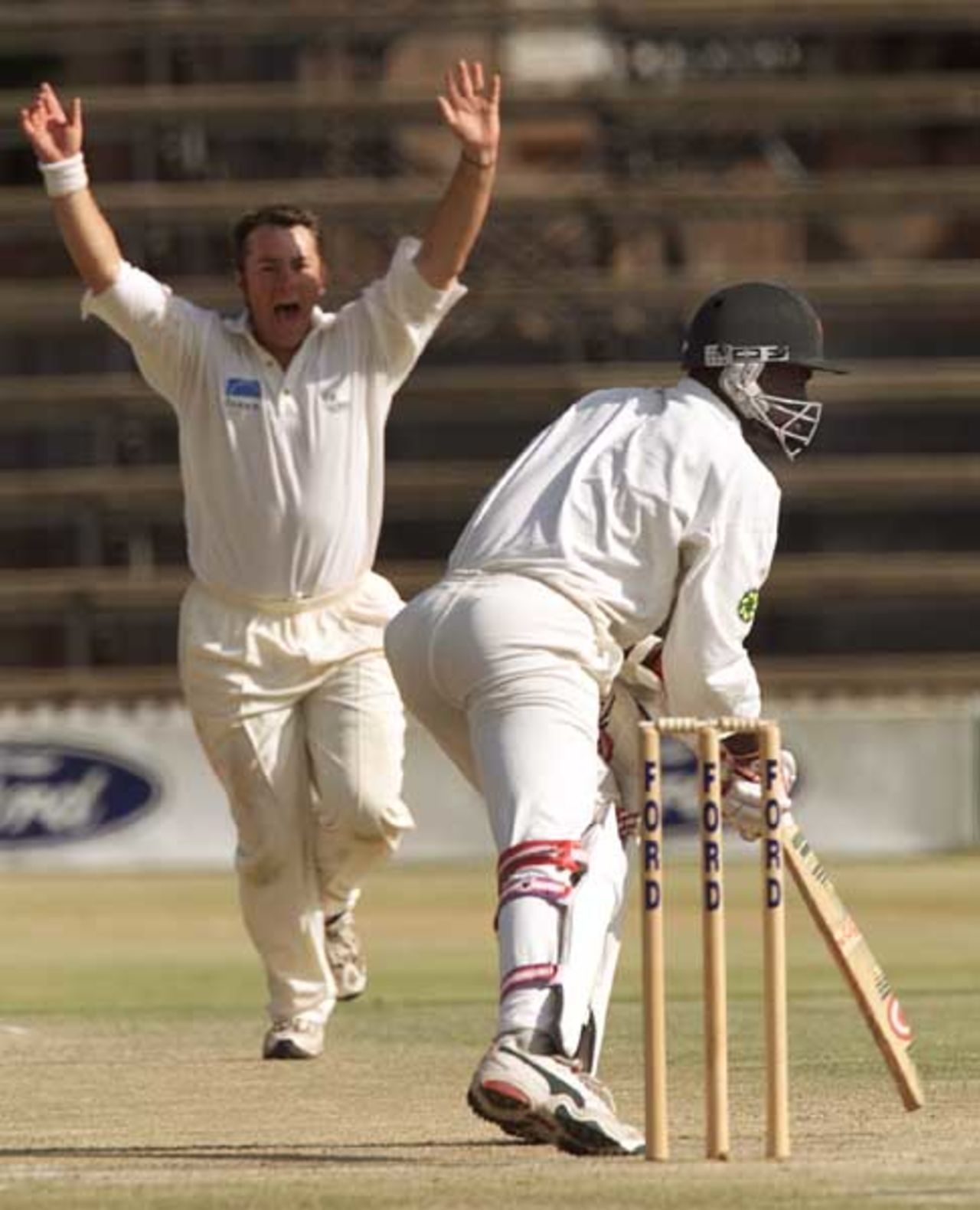 Nkala   c Parore b McMillan 0, 3rd day, 2nd Test, Zimbabwe v New Zealand, Sep 21 2000