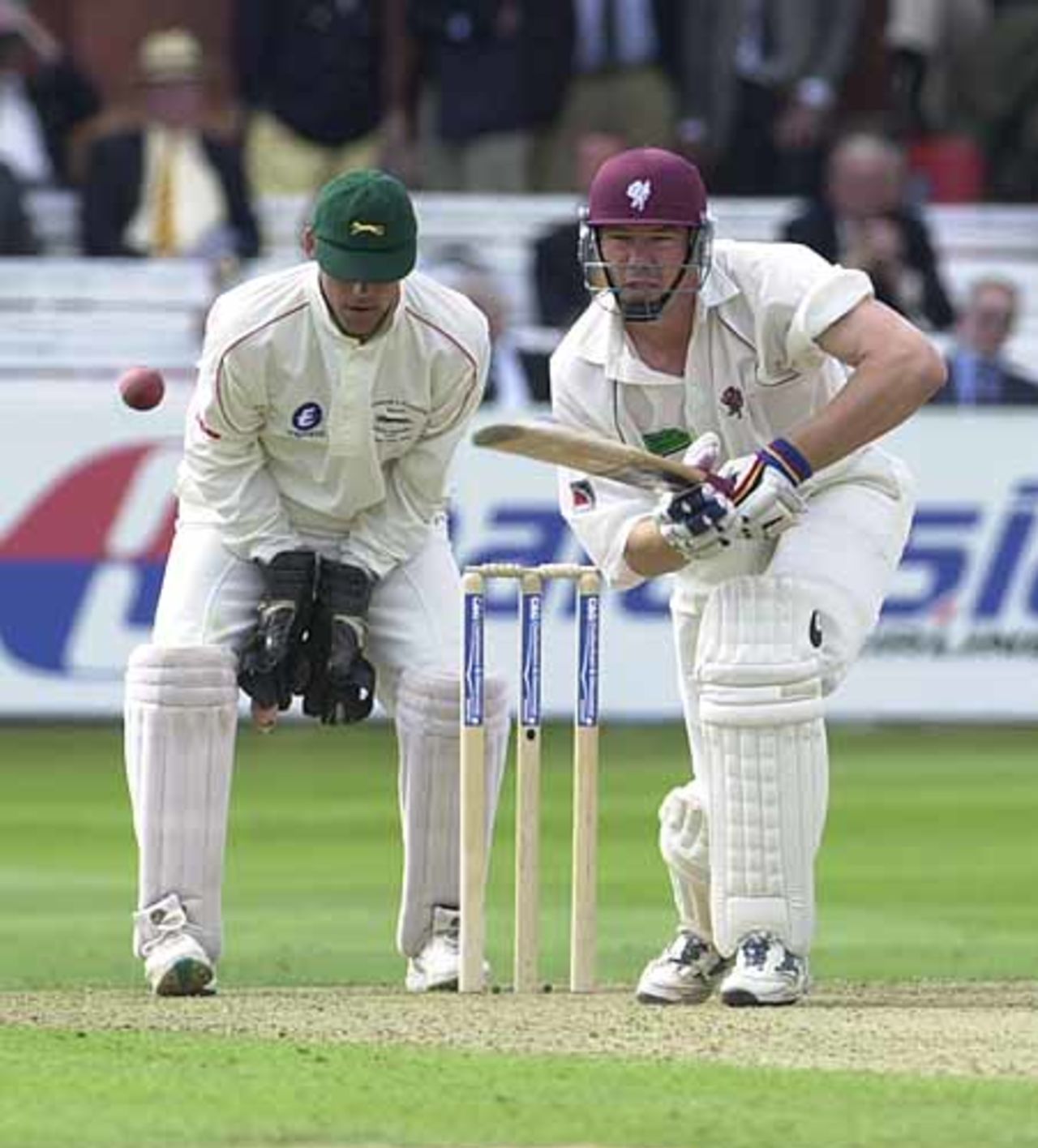Somerset's Rob Turner pushes out to the off side in the West Country sides innings, C&G Trophy final, Lord's, Sat 1 Sep 2001