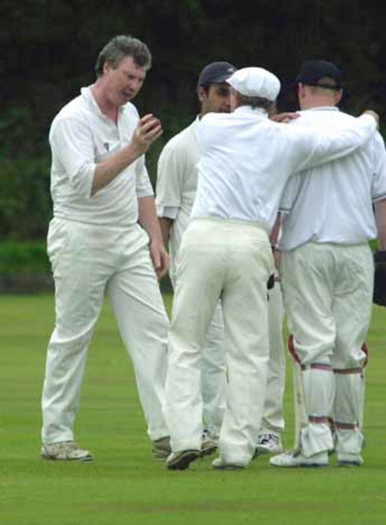 Tom Pendergast (left) takes the first 4 opening wickets.