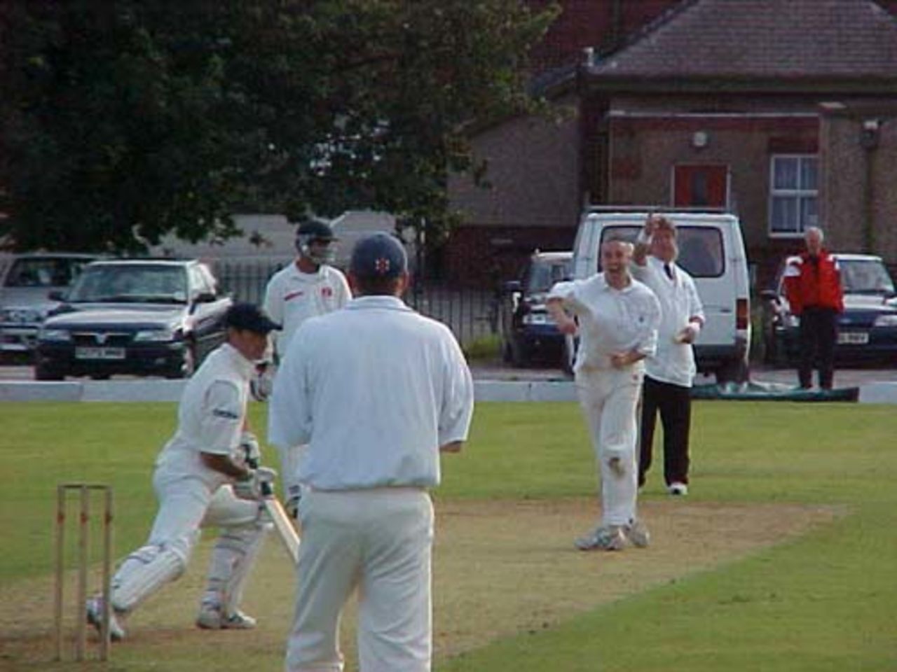 Dan Cheesbrough falls lbw to Scholefield