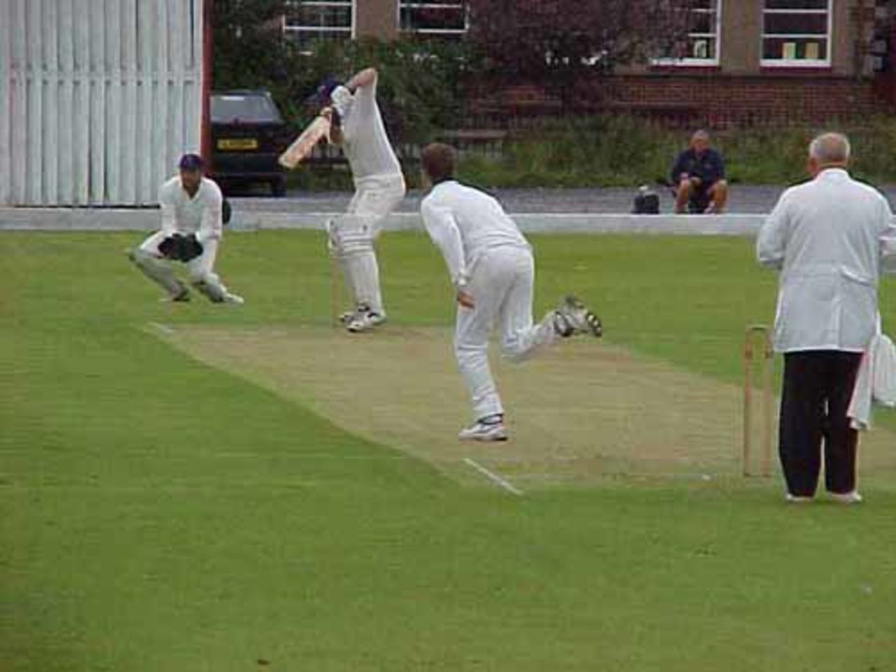 Earby opener Stephen Pickles facing Gordon Simpson