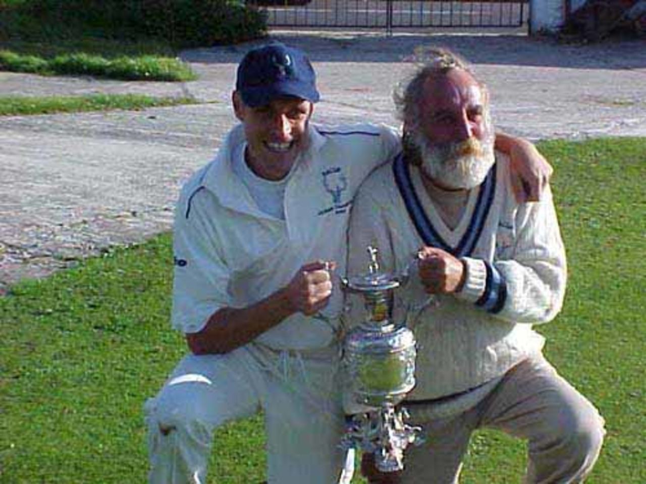 David and Alick Ormerod pose for a family snap