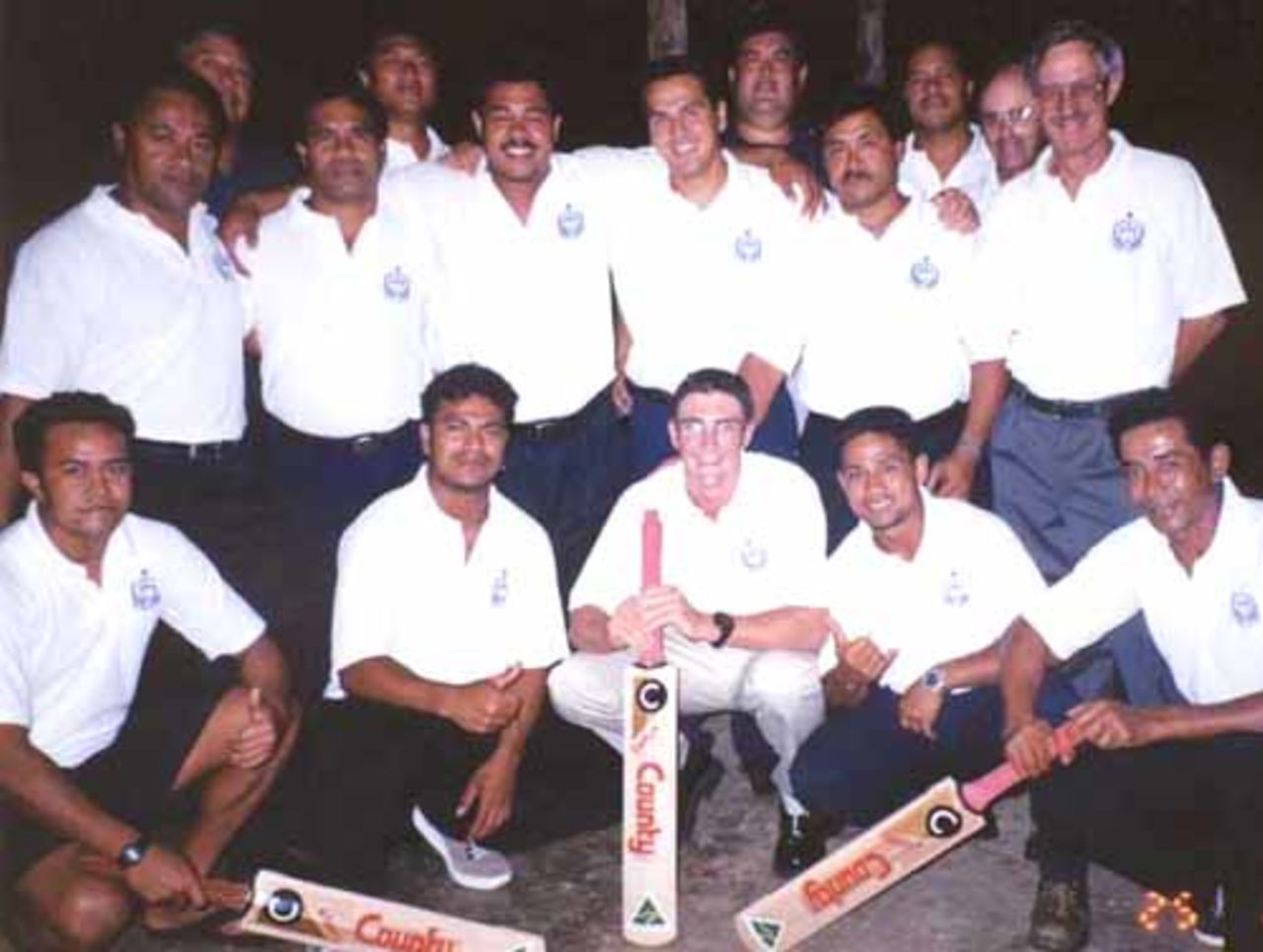 ICC EAP Development Officer Tim Anderson with the Samoan National Team