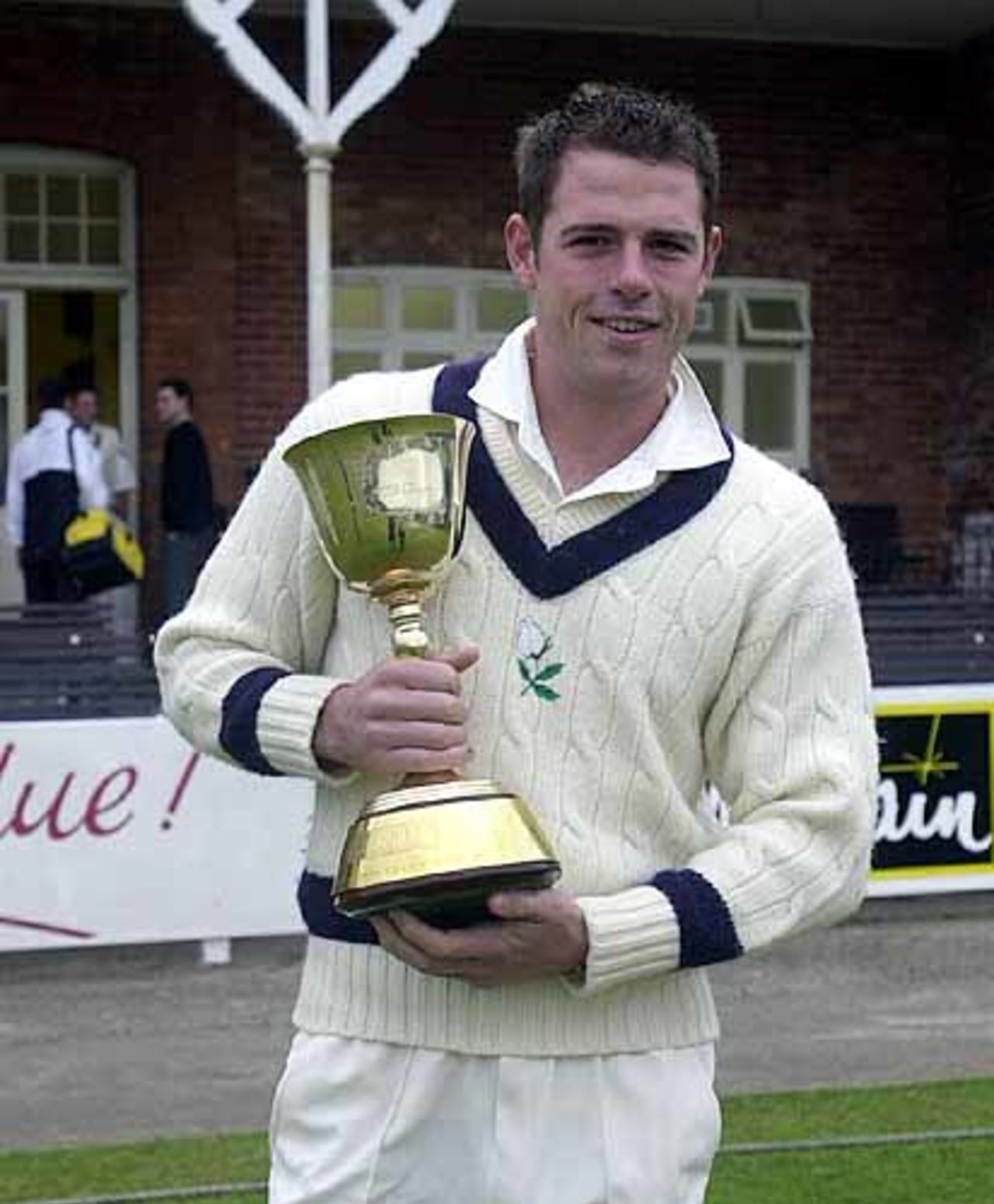 Vic Craven celebrating the CricInfo Championship success