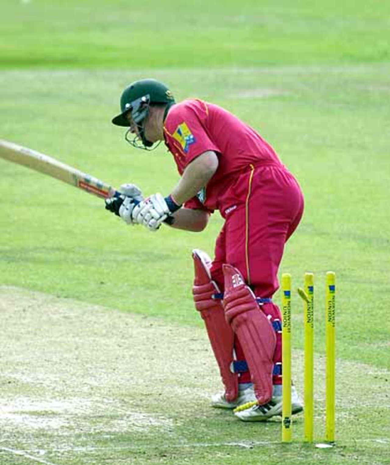 Another view of the Trevor Ward dismissal. See also our side on view. at Trent Bridge16th September 2001