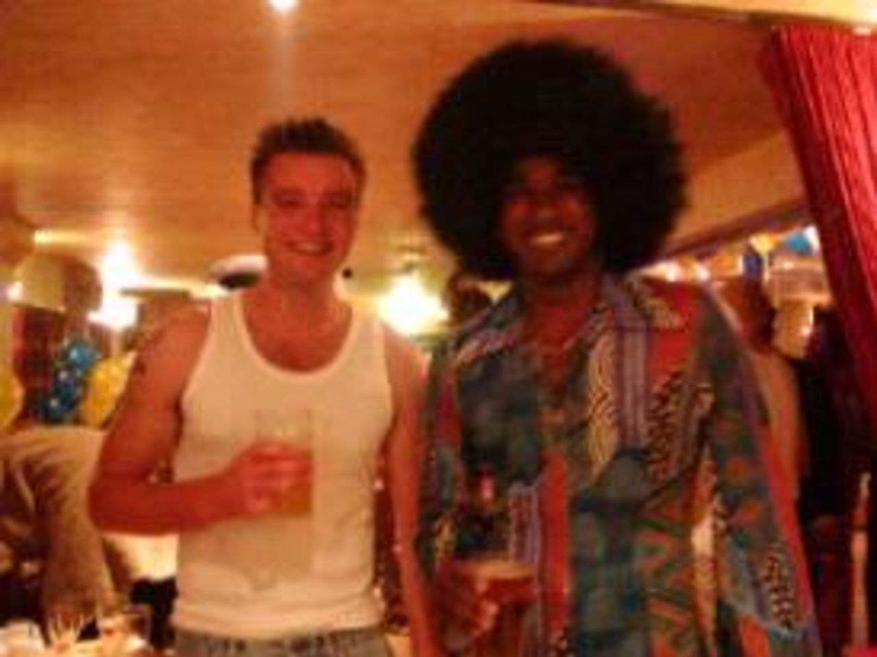 Zac (Robbie Williams) and Dimmi (Michael Jackson) - Hants end of season party 2001