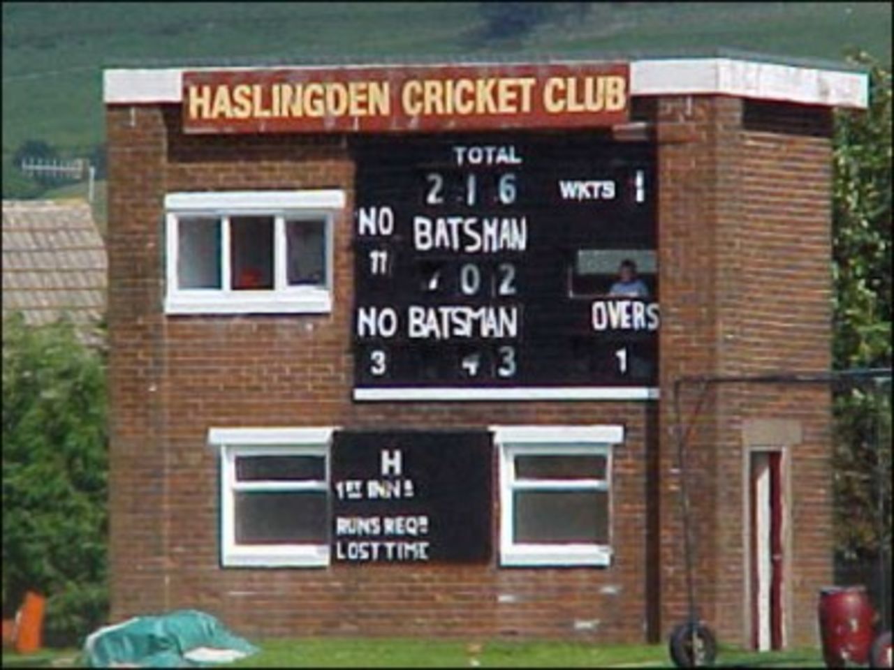 The scorebox posts the century for Jacques Rudolph - his fifth consecutive one for Lowerhouse in 2002