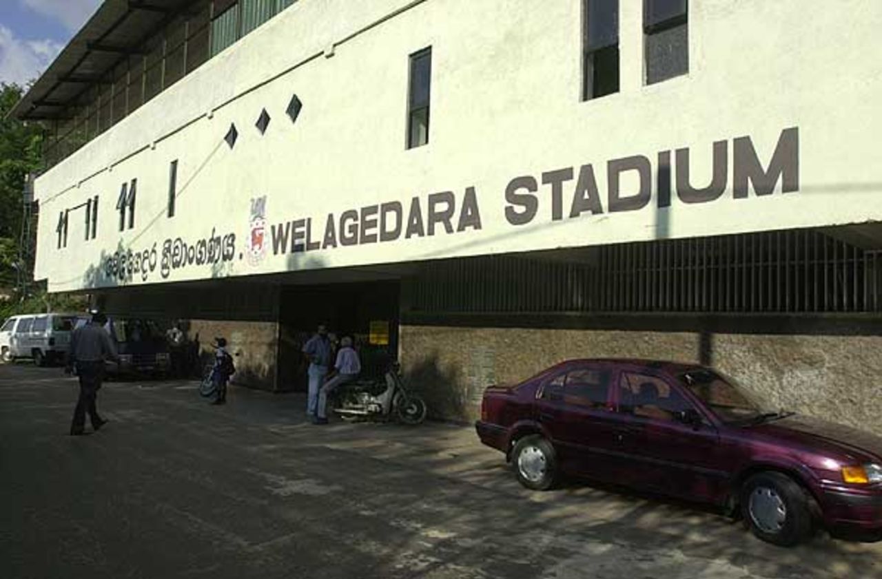 The main entrance to the Welagedara Stadium in Sri Lanka