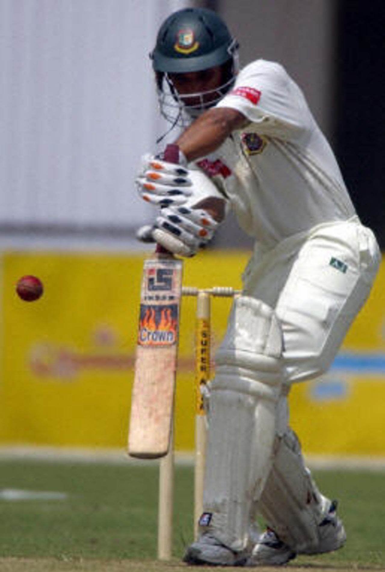 Habibul Bashar prepares to hit a ball, Pakistan v Bangladesh, 3rd Test, Multan, September 3, 2003.