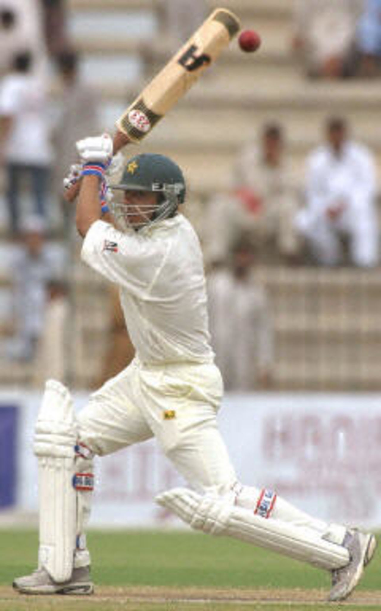 Salman Butt hits a ball, Pakistan v Bangladesh, 3rd Test, Multan, September 5, 2003.