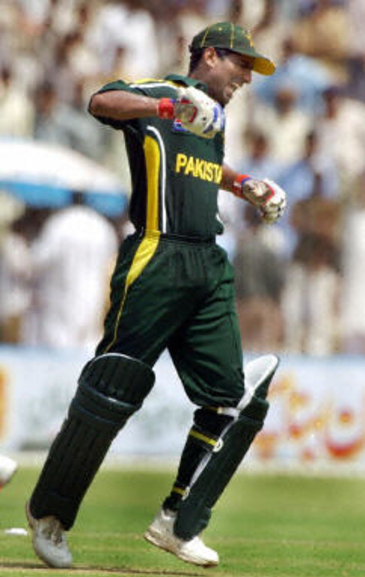 Yousuf Youhana grimaces after being run-out, Pakistan v Bangladesh, 1st ODI, Multan, September 9, 2003.