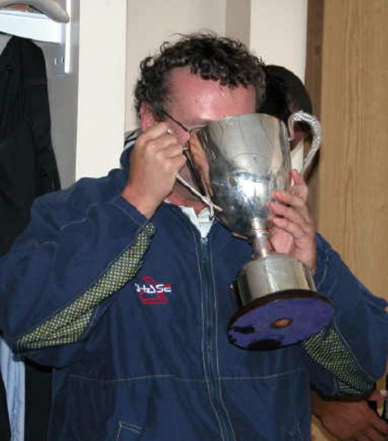 Coach Tony Middleton celebrates with the boys