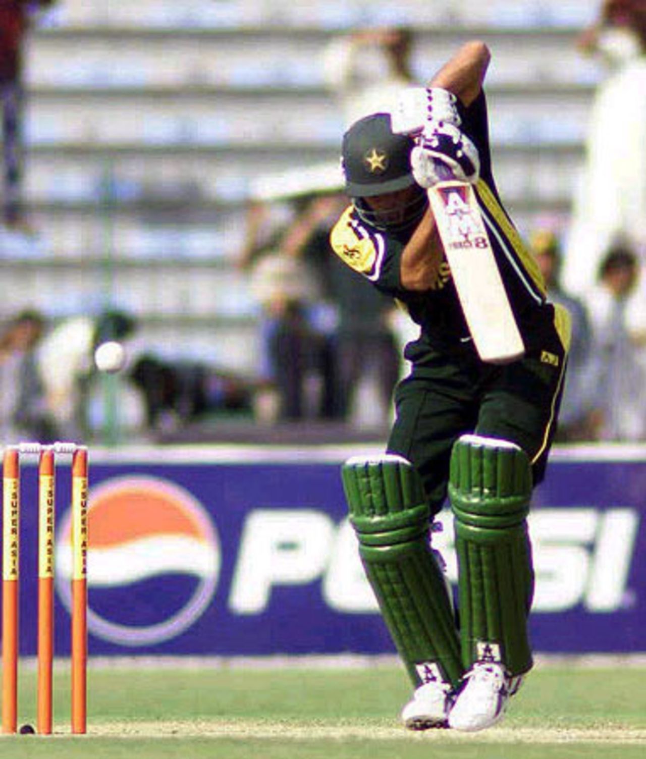 Younis Khan beaten but went on to 41, Pakistan v Bangladesh, 3rd ODI, Lahore, September 15, 2003.