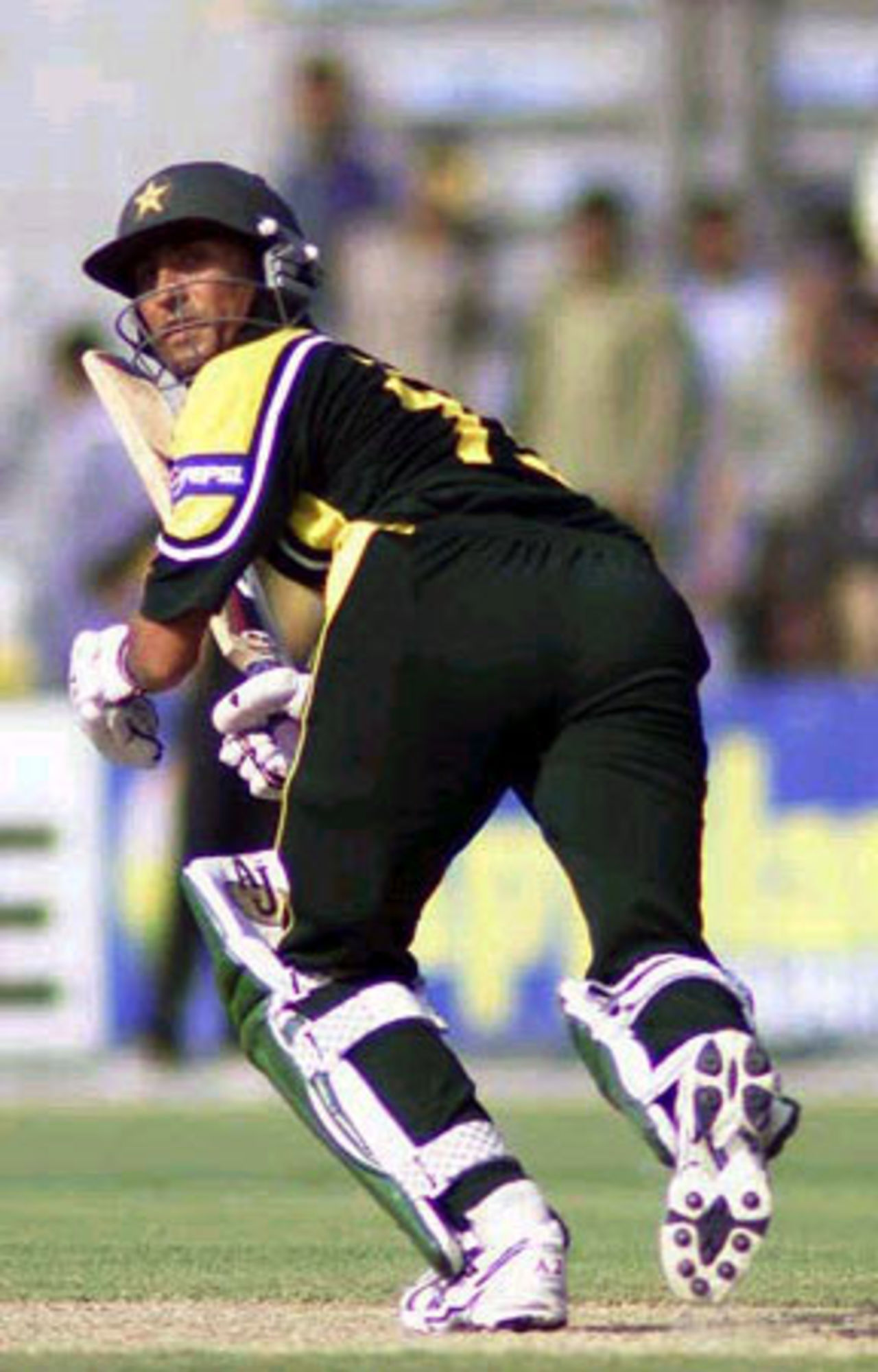 Younis Khan flicks on his way to 41, Pakistan v Bangladesh, 3rd ODI, Lahore, September 15, 2003.